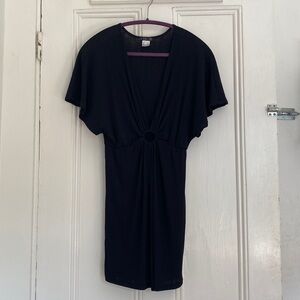 Black Beach Cover with center cinch/cut out